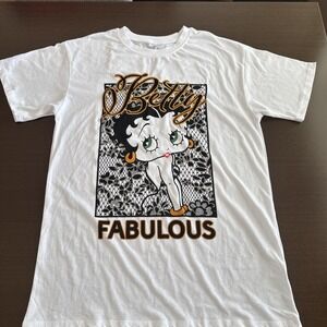 Fleischer Studios Betty Fabulous Shirt White Embroidered Name Adult Size Medium